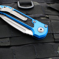 Microtech 2024 LUDT OTS Knife- Blue Handle- Apocalyptic Plain Edge Blade 1135-10 APBL