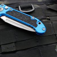 Microtech 2024 LUDT OTS Knife- Blue Handle- Apocalyptic Plain Edge Blade 1135-10 APBL