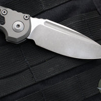 Microtech 2024 LUDT OTS Knife- Natural Clear Finished Handle- Apocalyptic Plain Edge Blade 1135-10 APNC