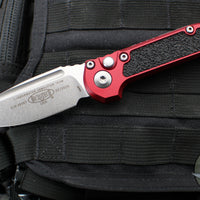 Microtech LUDT OTS Knife- Merlot Red Handle- Stonewash Blade 1135-10 MR