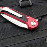 Microtech LUDT OTS Knife- Merlot Red Handle- Stonewash Blade 1135-10 MR