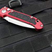 Microtech LUDT OTS Knife- Merlot Red Handle- Stonewash Blade 1135-10 MR