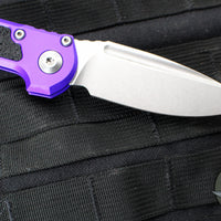 Microtech LUDT OTS Knife- Purple Handle- Stonewash Blade 1135-10 PU