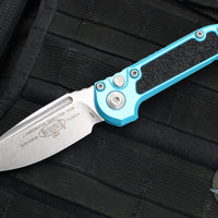 Microtech 2024 LUDT OTS Knife- Turquoise Handle- Stonewash Blade 1135-10 TQ