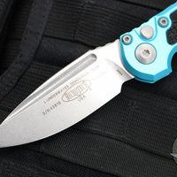 Microtech 2024 LUDT OTS Knife- Turquoise Handle- Stonewash Blade 1135-10 TQ