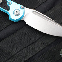 Microtech 2024 LUDT OTS Knife- Turquoise Handle- Stonewash Blade 1135-10 TQ