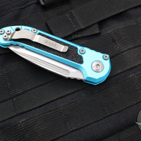 Microtech 2024 LUDT OTS Knife- Turquoise Handle- Stonewash Blade 1135-10 TQ