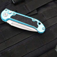 Microtech 2024 LUDT OTS Knife- Turquoise Handle- Stonewash Blade 1135-10 TQ