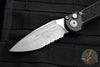 Microtech 2024 LUDT OTS Knife- Black Handle- Apocalyptic Part Serrated Blade 1135-11 AP