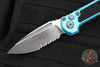 Microtech 2024 LUDT OTS Knife- Turquoise Handle- Apocalyptic Part Serrated Blade 1135-11 APTQ