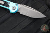 Microtech 2024 LUDT OTS Knife- Turquoise Handle- Apocalyptic Part Serrated Blade 1135-11 APTQ