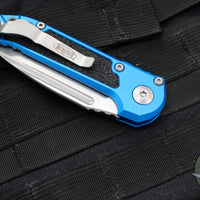 Microtech 2024 LUDT OTS Knife- Blue Handle- Stonewash Part Serrated Blade 1135-11 BL