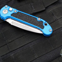 Microtech 2024 LUDT OTS Knife- Blue Handle- Stonewash Part Serrated Blade 1135-11 BL