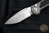 Microtech 2024 LUDT OTS Knife-Natural Clear Finished Handle- Stonewash Part Serrated Blade 1135-11 NC