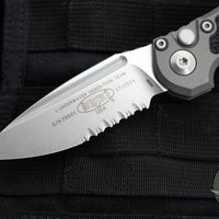 Microtech 2024 LUDT OTS Knife-Natural Clear Finished Handle- Stonewash Part Serrated Blade 1135-11 NC