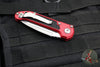 Microtech 2024 LUDT OTS Knife- Red Handle- Stonewash Part Serrated Blade 1135-11 RD