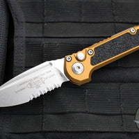 Microtech 2024 LUDT OTS Knife-Tan Finished Handle- Stonewash Part Serrated Blade 1135-11 TA