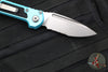 Microtech 2024 LUDT OTS Knife- Turquoise Handle- Stonewash Part Serrated Blade 1135-11 TQ