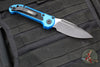 Microtech 2024 LUDT OTS Knife- Single Edge- Blue Handle- Black Plain Edge Blade 1135-1 BL