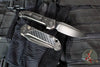 Marfione Select LUDT OTS Knife- Single Edge-  DLC Stonewash Finished Titanium Handle- Carbon Fiber Inlay- DLC Black Plain Edge Blade 1135-1 DLCTMS1
