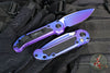 Microtech LUDT OTS Knife- Single Edge- Purple Aurora Finished Handle- Purple Aurora Finished Plain Edge Blade 1135-1 PUAUS-Z4