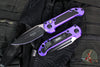Microtech LUDT OTS Knife- Single Edge- Purple Handle- Black Plain Edge Blade 1135-1 PU