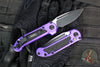 Microtech LUDT OTS Knife- Single Edge- Purple Handle- Black Plain Edge Blade 1135-1 PU