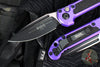 Microtech LUDT OTS Knife- Single Edge- Purple Handle- Black Plain Edge Blade 1135-1 PU
