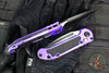 Microtech LUDT OTS Knife- Single Edge- Purple Handle- Black Plain Edge Blade 1135-1 PU