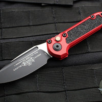 Microtech 2024 LUDT OTS Knife- Single Edge- Red Handle- Black Plain Edge Blade 1135-1 RD