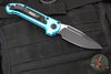 Microtech 2024 LUDT OTS Knife- Turquoise Finished Handle- Black Plain Edge Blade 1135-1 TQ