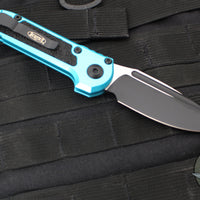 Microtech 2024 LUDT OTS Knife- Turquoise Finished Handle- Black Plain Edge Blade 1135-1 TQ