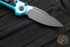 Microtech 2024 LUDT OTS Knife- Turquoise Finished Handle- Black Plain Edge Blade 1135-1 TQ