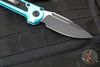 Microtech 2024 LUDT OTS Knife- Turquoise Finished Handle- Black Plain Edge Blade 1135-1 TQ