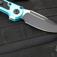 Microtech 2024 LUDT OTS Knife- Turquoise Finished Handle- Black Plain Edge Blade 1135-1 TQ