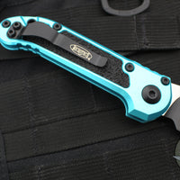 Microtech 2024 LUDT OTS Knife- Turquoise Finished Handle- Black Plain Edge Blade 1135-1 TQ