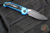 Microtech 2025 LUDT OTS Knife- Single Edge- Blue Handle- Black Part Serrated Edge Blade 1135-2 BL