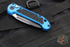 Microtech 2025 LUDT OTS Knife- Single Edge- Blue Handle- Black Part Serrated Edge Blade 1135-2 BL