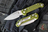 Microtech LUDT- Ram Lok Manual- Single Edge- Frag Pattern OD Green Finished Aluminum Handle- Apocalyptic Finished Blade 1135RL-10 APFROD