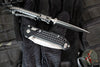 Microtech LUDT- Ram Lok Manual- Single Edge- Frag Pattern Black Finished Aluminum Handle- Stonewash Finished Blade 1135RL-10 FR