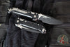 Microtech LUDT- Ram Lok Manual- Single Edge- Frag Pattern Black Finished Aluminum Handle- Black Finished Blade 1135RL-1 FR
