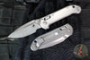 Marfione Select LUDT- Ram Lok Manual- Clip Point Edge- Stonewash Finished Smooth Titanium Handle- Stonewash Plain Edge Blade- Blue Accents 1135RLS-10 MS2