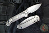 Marfione Select LUDT- Ram Lok Manual- Clip Point Edge- Stonewash Finished Smooth Titanium Handle- Stonewash Plain Edge Blade- Blue Accents 1135RLS-10 MS2
