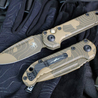 Microtech LUDT OTS Knife- Single Edge- Smooth Body- Topographic Badlands Finished Handle And Plain Edge Blade 1135S-1 TPBNCS-Z4