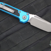 Microtech 2024 LUDT OTS Knife- Tanto Edge- Blue Handle- Apocalyptic Blade 1136-10 APBL