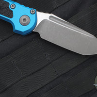 Microtech 2024 LUDT OTS Knife- Tanto Edge- Blue Handle- Apocalyptic Blade 1136-10 APBL