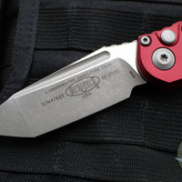 Microtech LUDT OTS Knife- Tanto Edge- Merlot Red Handle- Apocalyptic Blade 1136-10 APMR