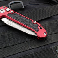 Microtech LUDT OTS Knife- Tanto Edge- Merlot Red Handle- Apocalyptic Blade 1136-10 APMR