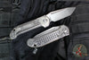 Microtech LUDT OTS Knife- Marfione Select- Frag Pattern Stonewash Finished Titanium Handle- Stonewash Blade 1136-10 FRMS1