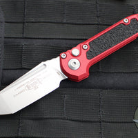 Microtech 2024 LUDT OTS Knife- Tanto Edge- Red Handle- Stonewash Blade 1136-10 RD